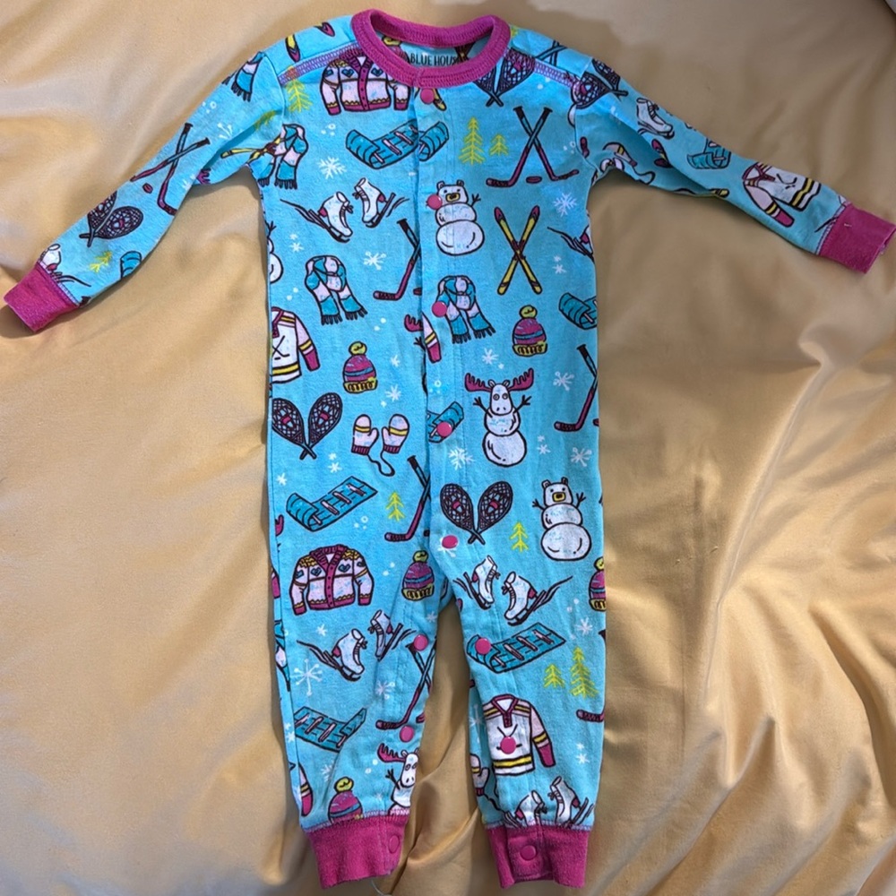 Little blue house 6-12 month jammie.